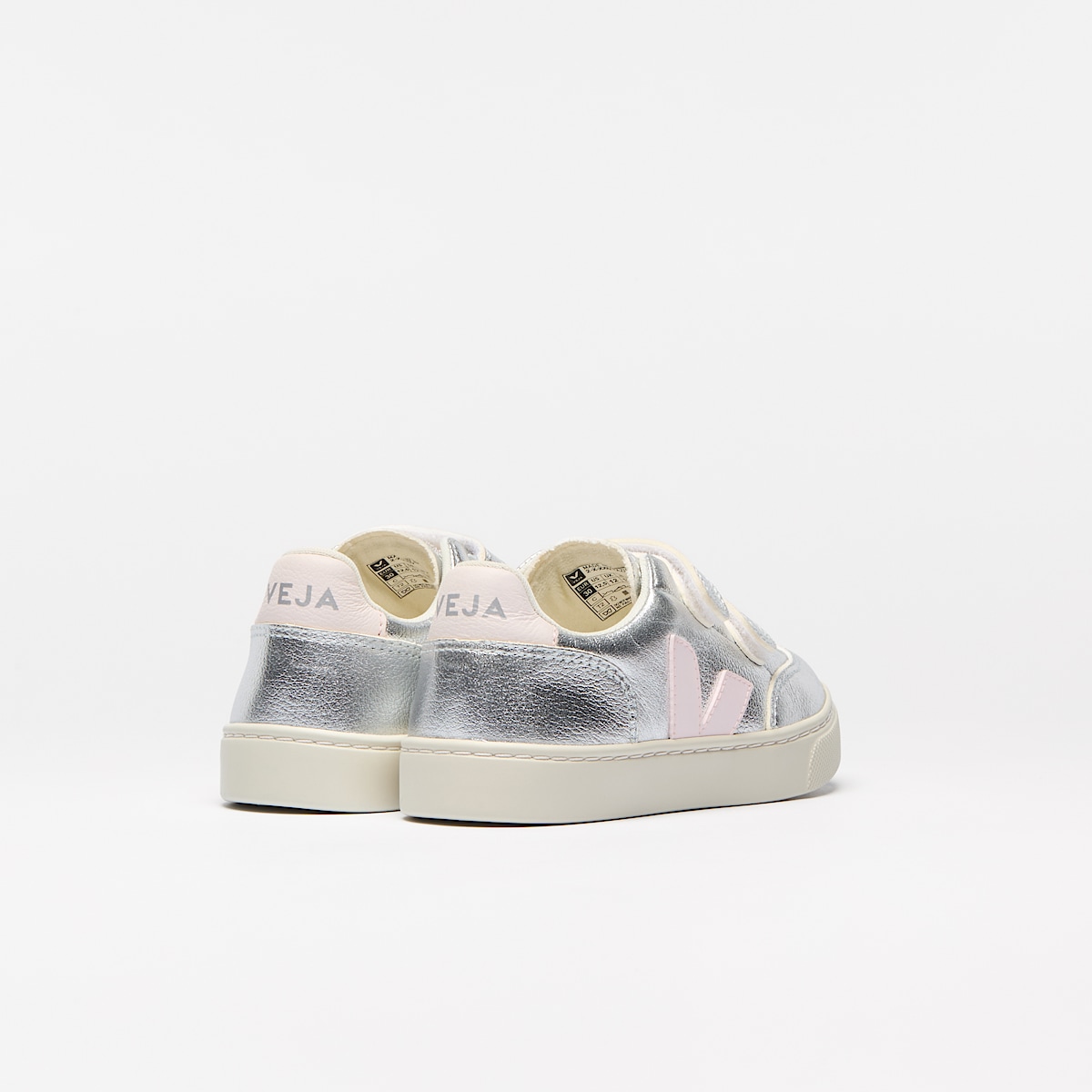 veja sneakers small-v-12 leather silver XV0503416 Back view