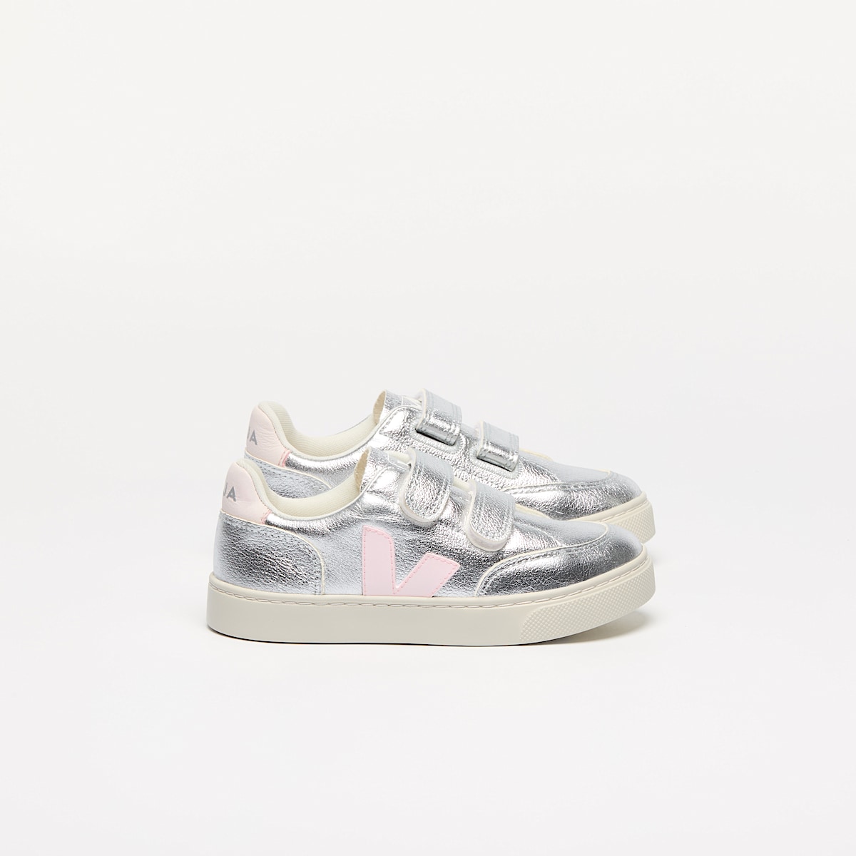 veja sneaker small-v-12 leder silber XV0503416 Lateral view