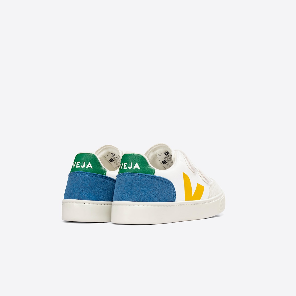 veja baskets small-v-12 cuir blanc XV0503229 Back view