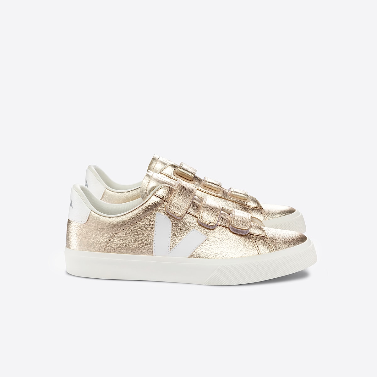 veja sneaker recife-logo leder gold RC0502418 Lateral view