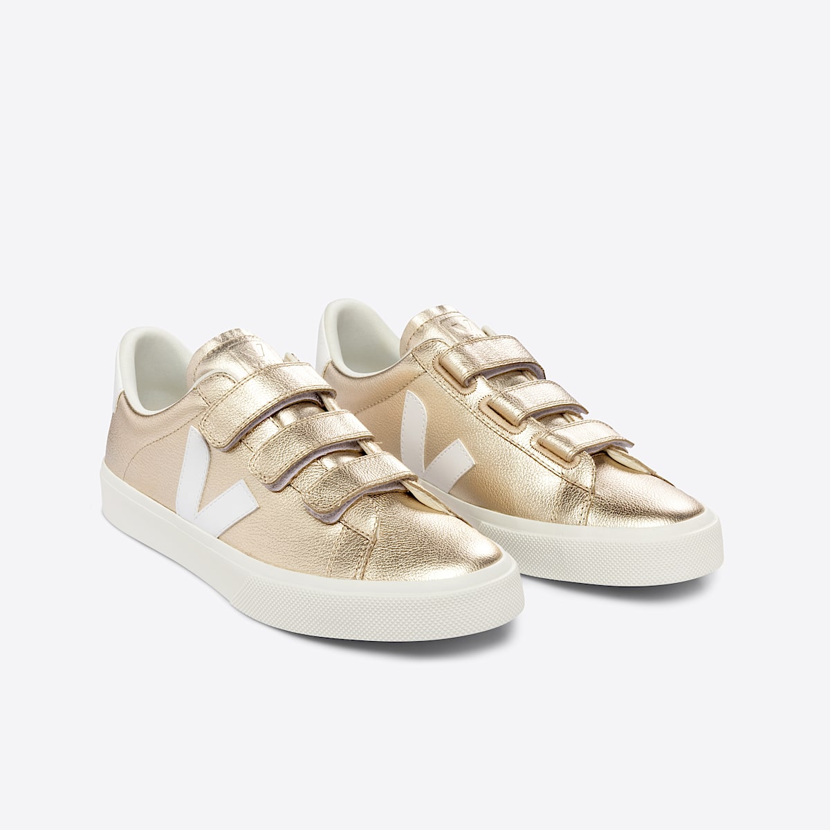 veja sneaker recife-logo leder gold RC0502418 Top view