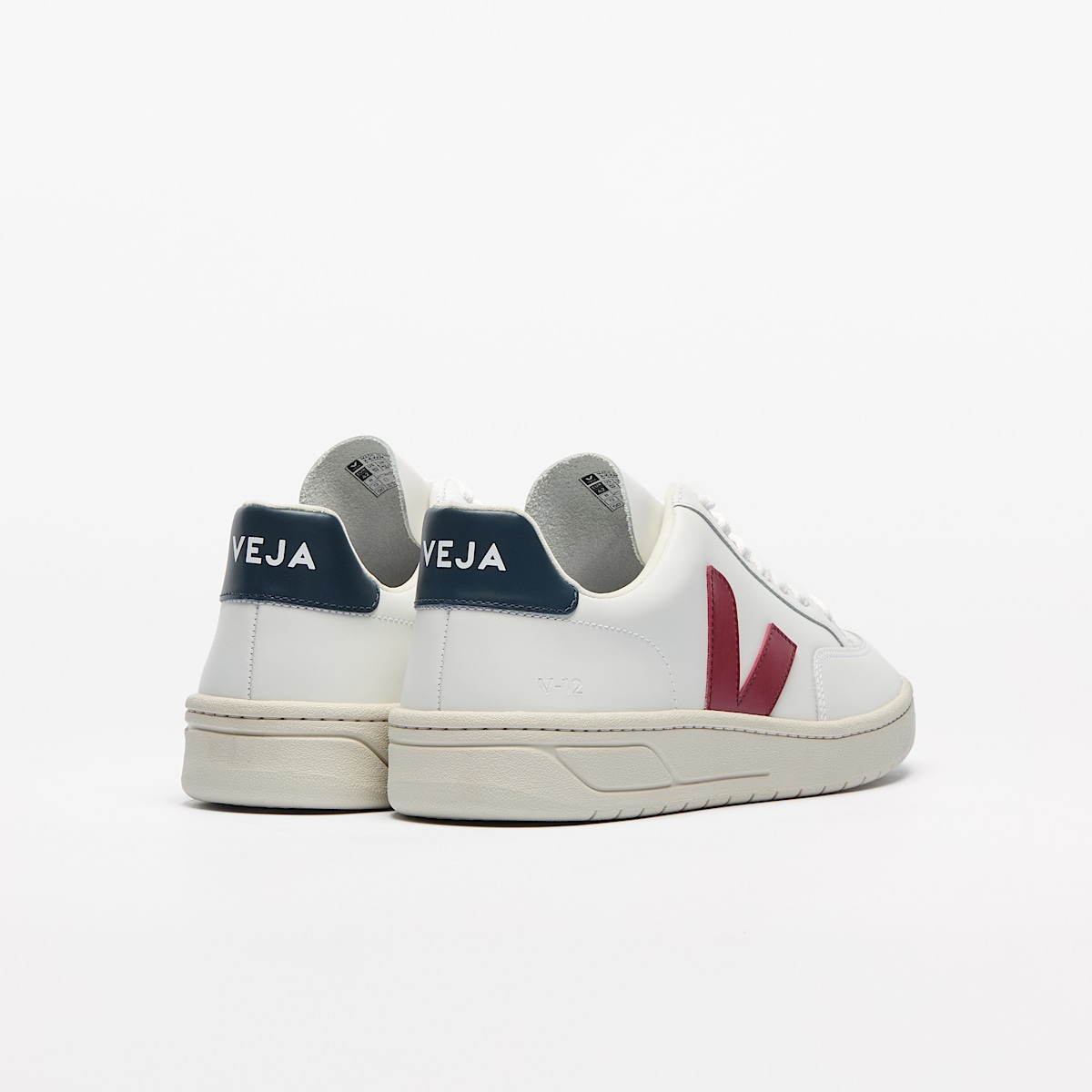 veja zapatillas v-12 cuero blanco XD0201955 Back view