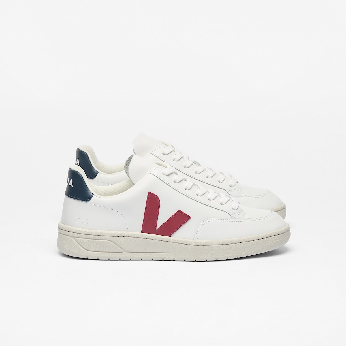 veja zapatillas v-12 cuero blanco XD0201955 Lateral view