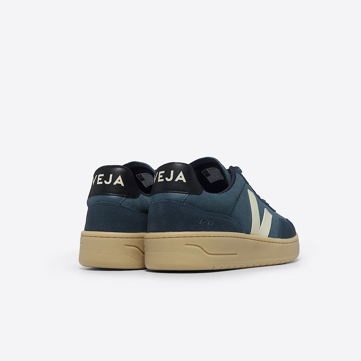 veja sneakers v-90 suede blue VD0303848 Back view