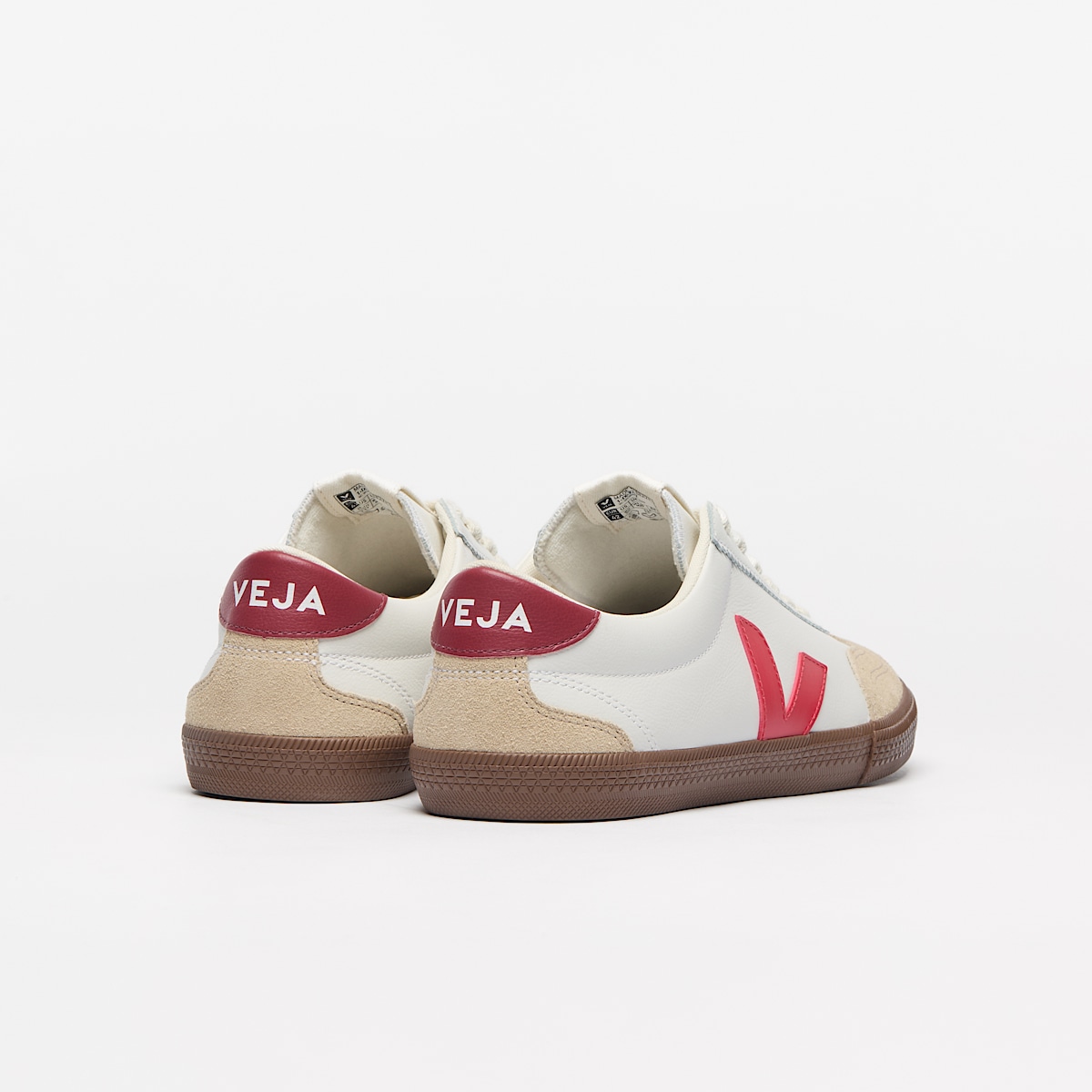 veja sneakers volley organic-leather white VO2003533 Back view