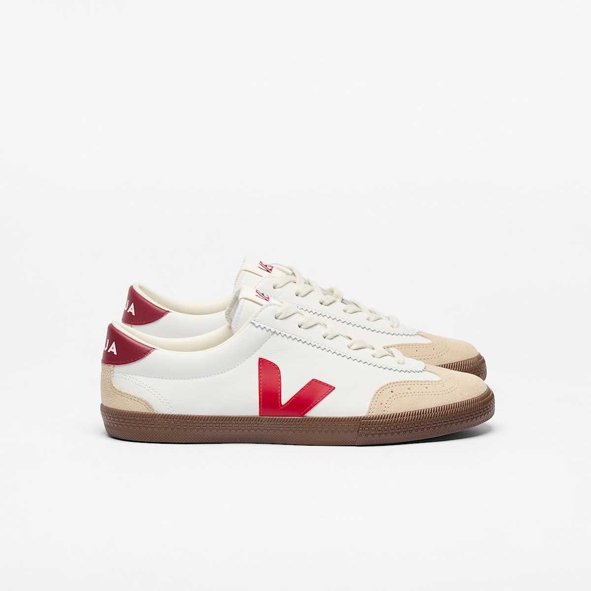 veja baskets volley cuir-biologique blanc VO2003533 Lateral view