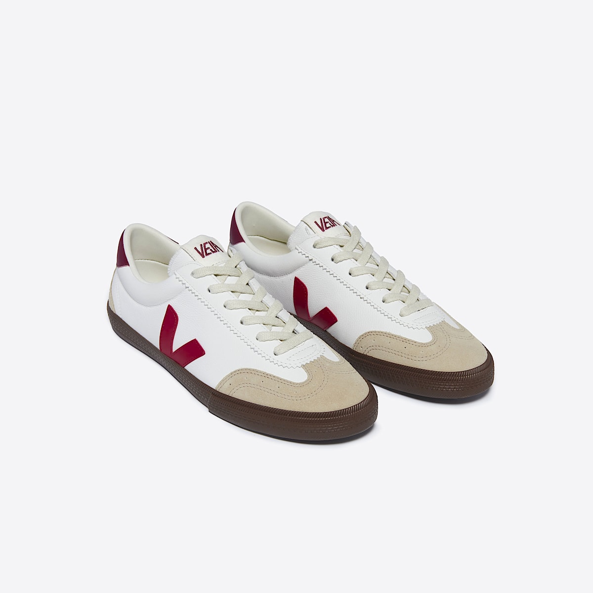 veja sneakers volley 有机皮革 白色 VO2003533 Top view