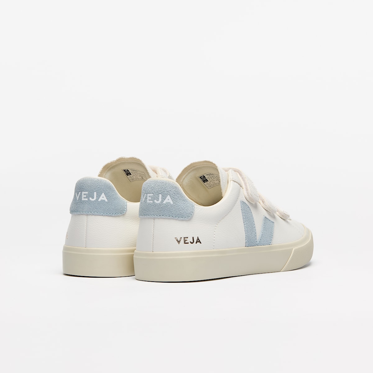 veja sneakers recife-logo pelle bianco RC0502946 Back view