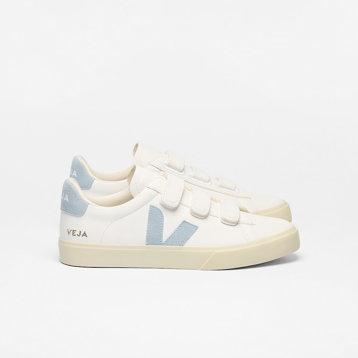 veja sneakers recife-logo pelle bianco RC0502946 Lateral view