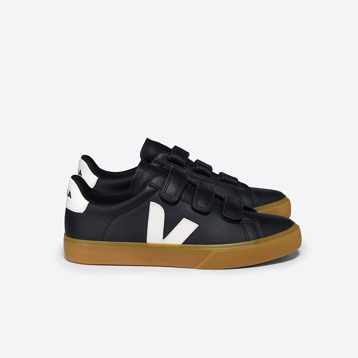 veja sneakers recife-logo pelle nero RC0503698 Lateral view