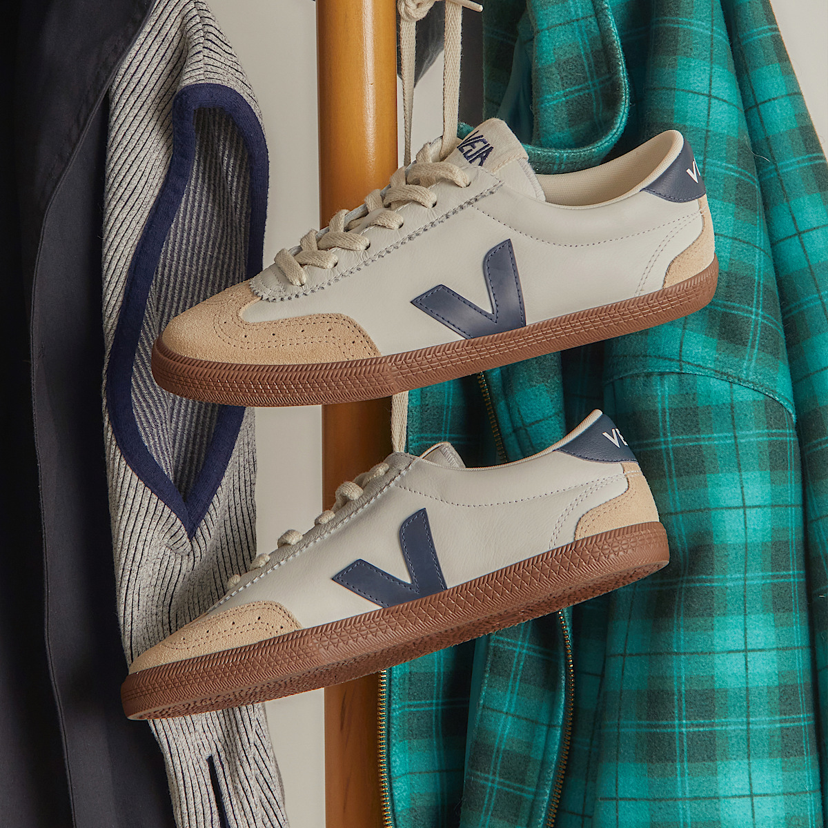veja sneakers volley organic-leather white VO2003531