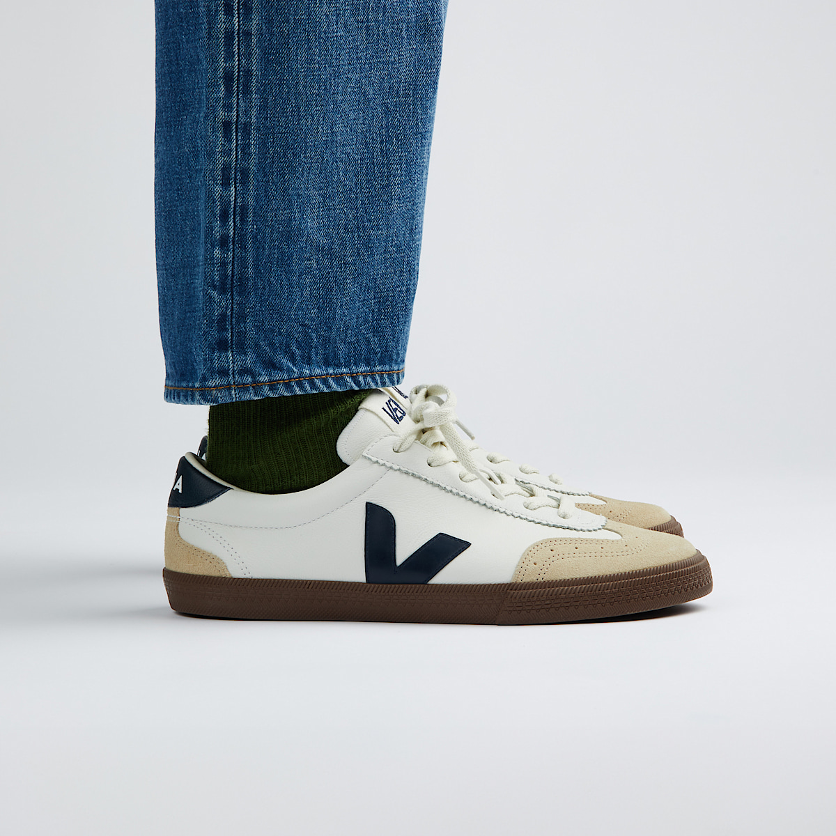 veja sneakers volley organic-leather white VO2003531