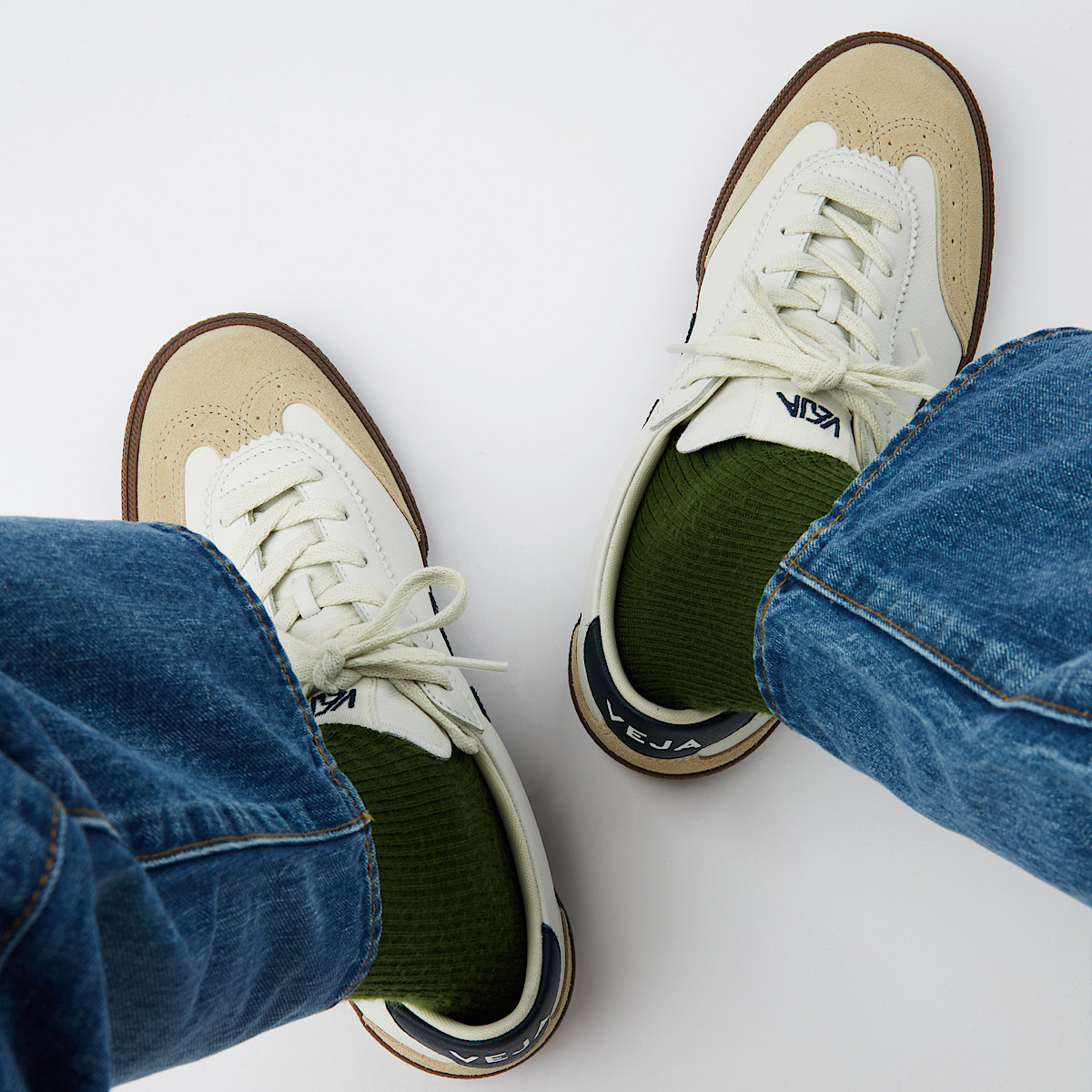 veja sneakers volley organic-leather white VO2003531