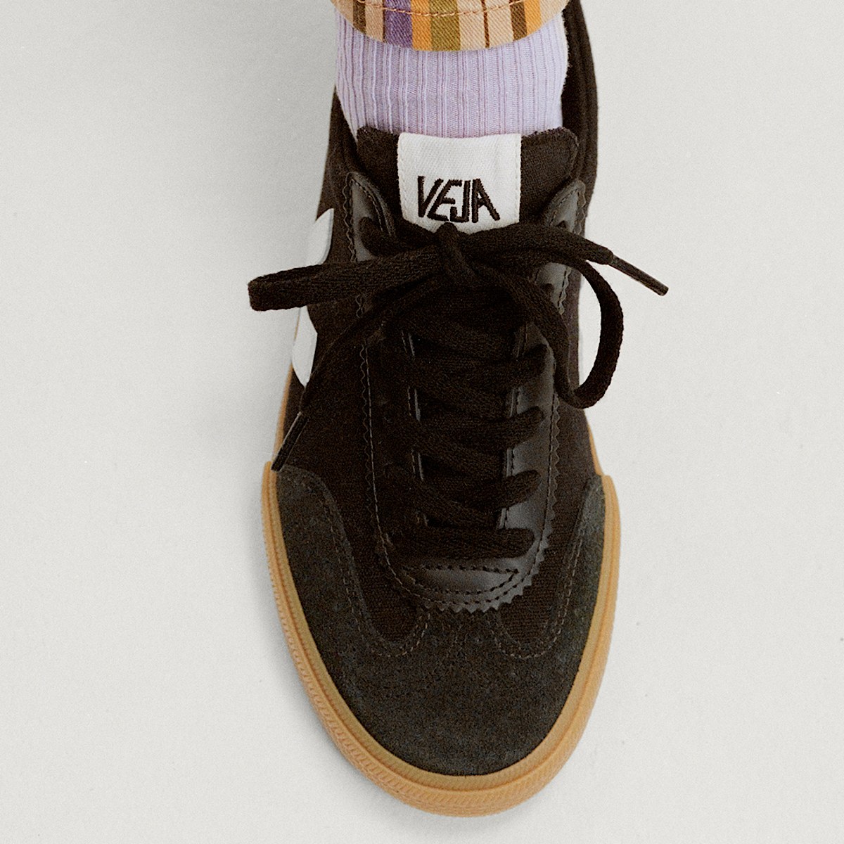 veja sneakers volley cotone-biologico nero VO0103529