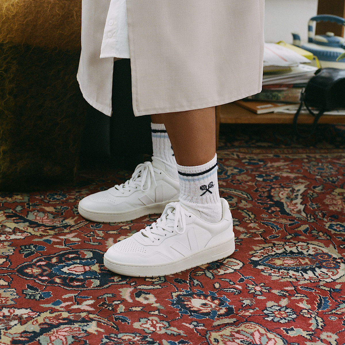 veja v-90 cuir blanc VD2003380B490