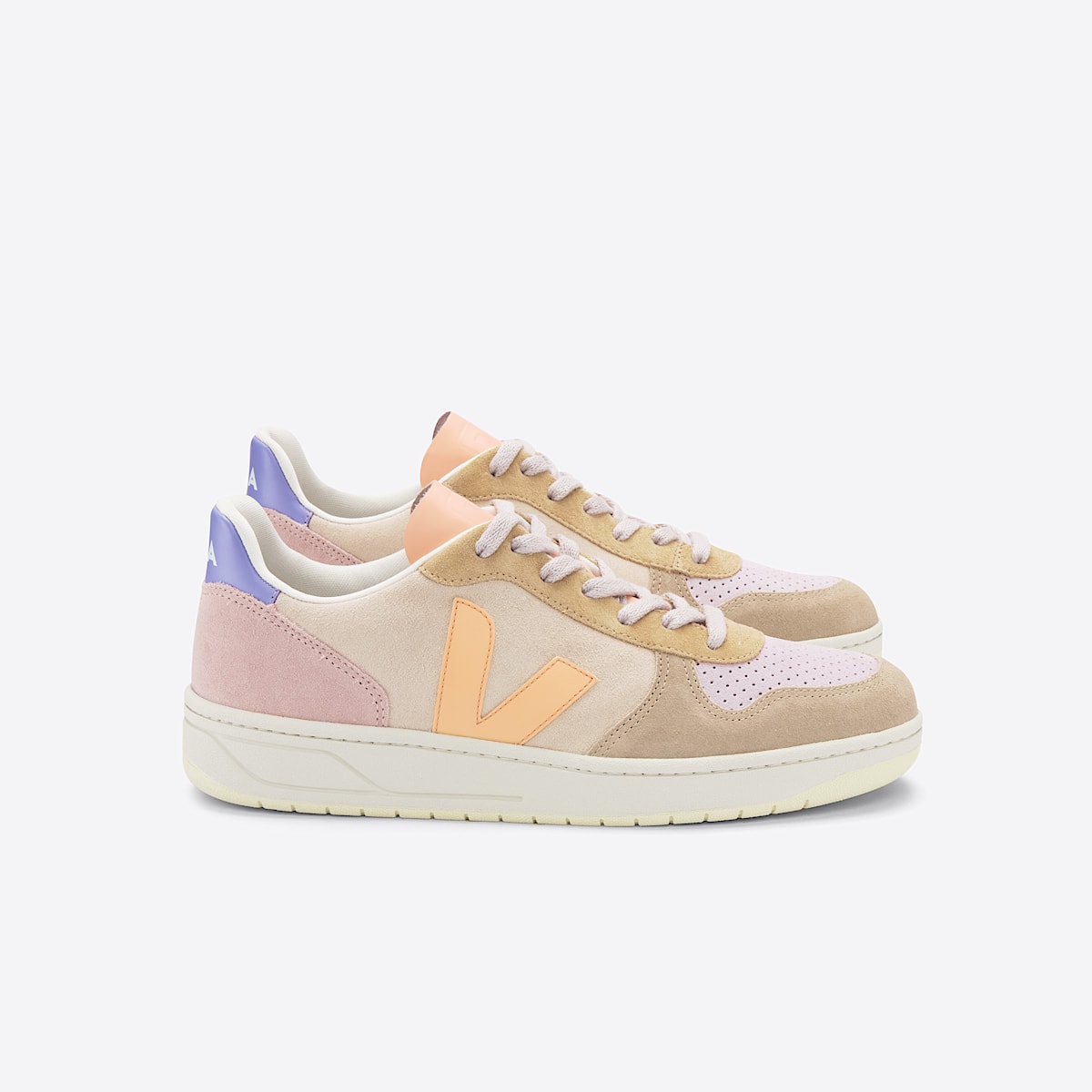 veja baskets v-10 suède multicolore VX0302908 Lateral view
