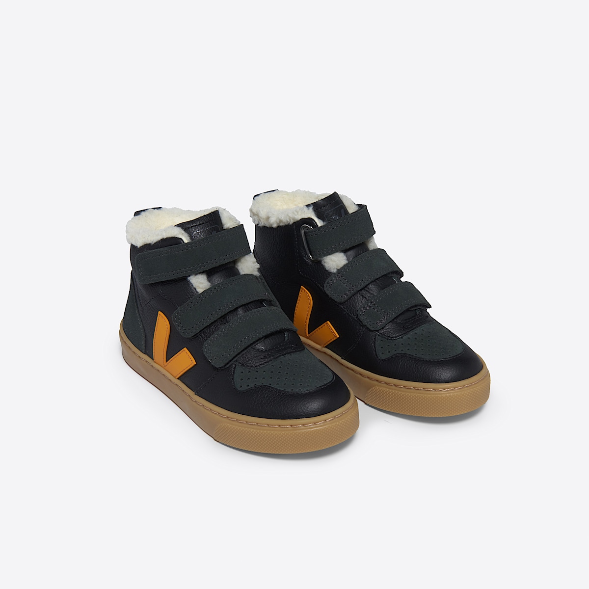veja sneaker small-v-10-mid-winter fured schwarz DF0503814 Top view