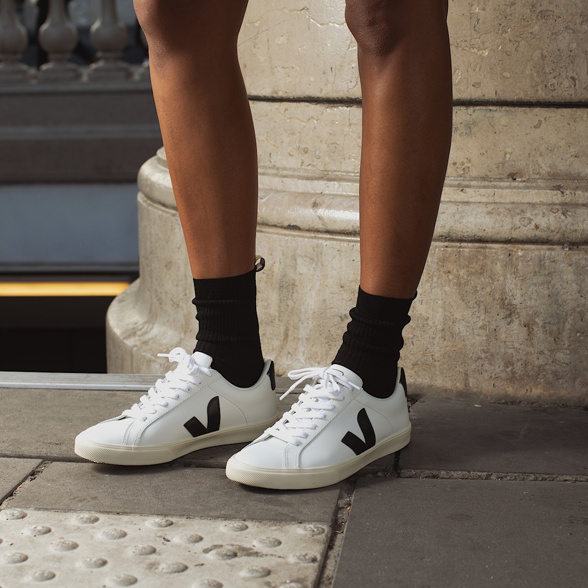 veja baskets esplar-logo cuir blanc EO0200005