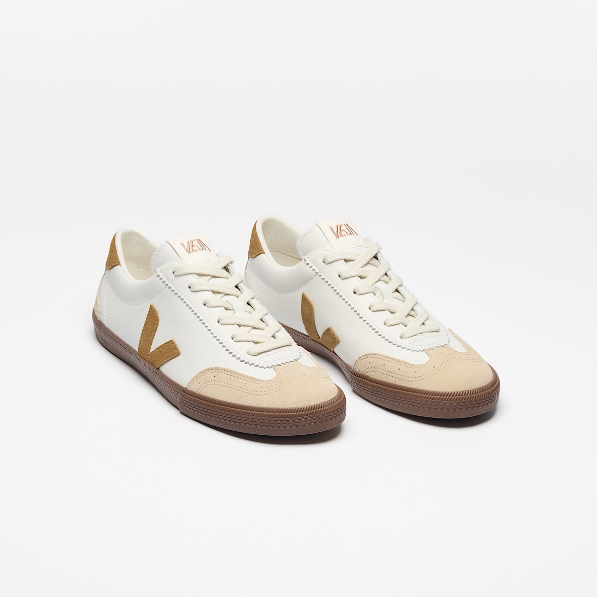 VOLLEY LEATHER WHITE TENT BARK | VEJA