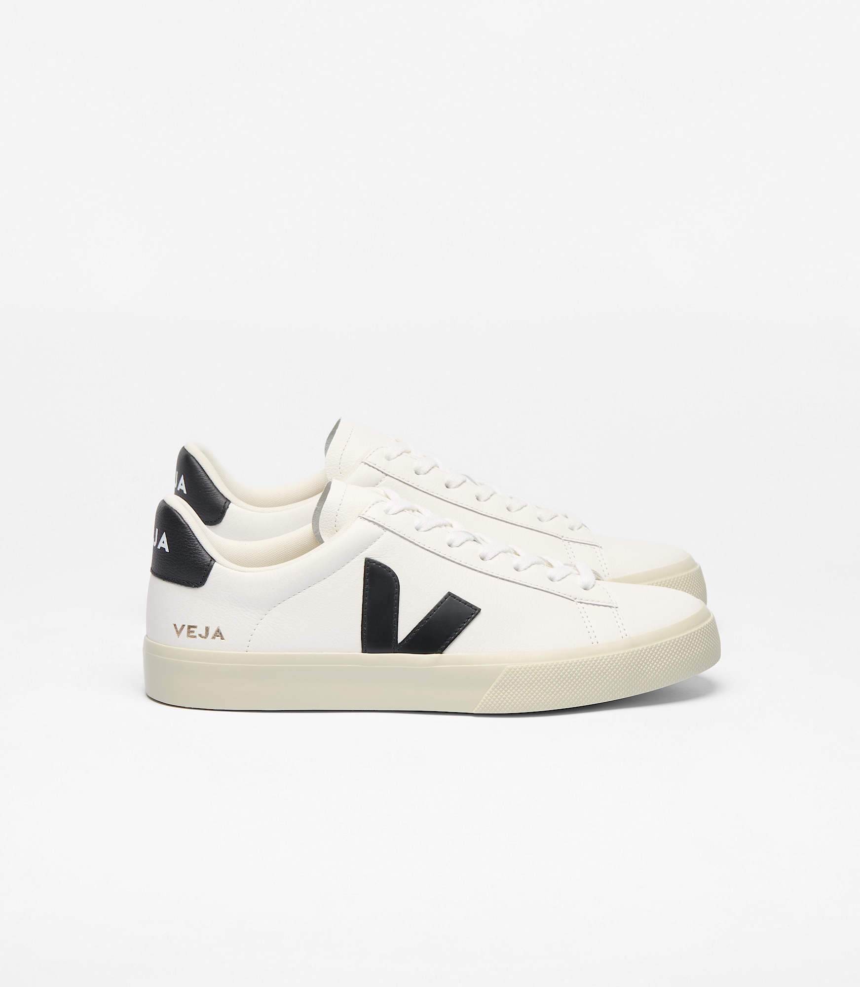 CAMPO LEATHER WHITE BLACK | VEJA