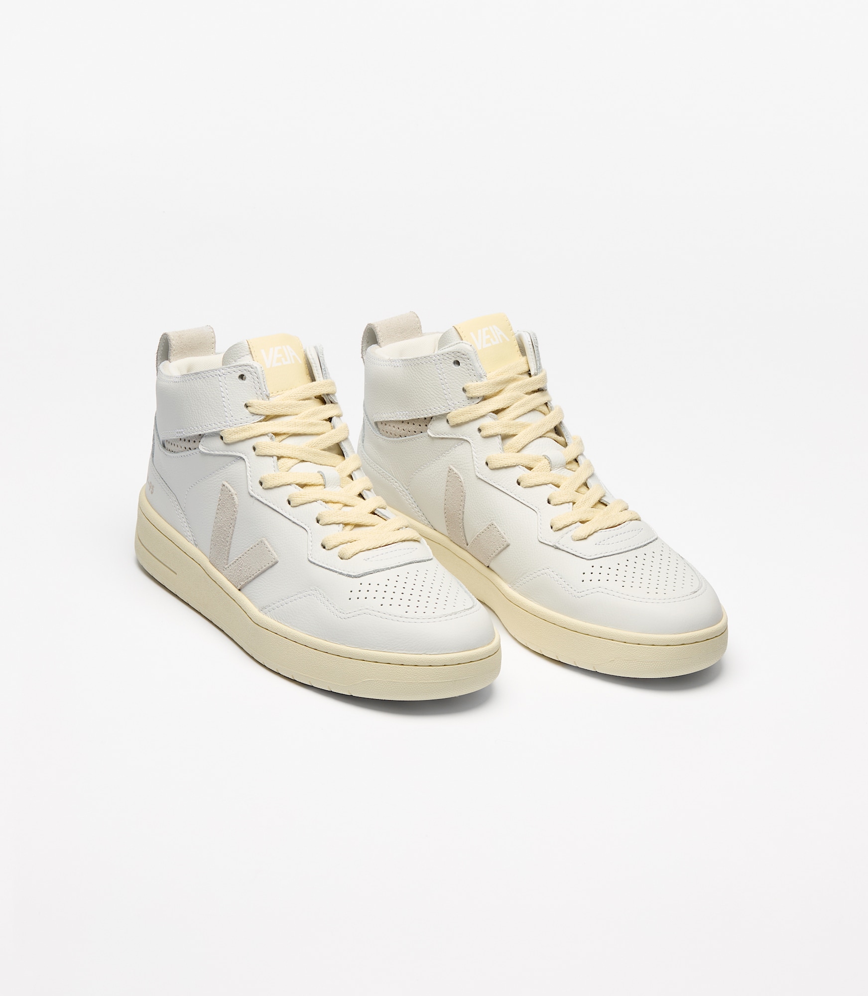スニーカー VEJA VD2003706U Sneakers v 90 in leather color white/green Women's VEJA V-90 Sneakers
