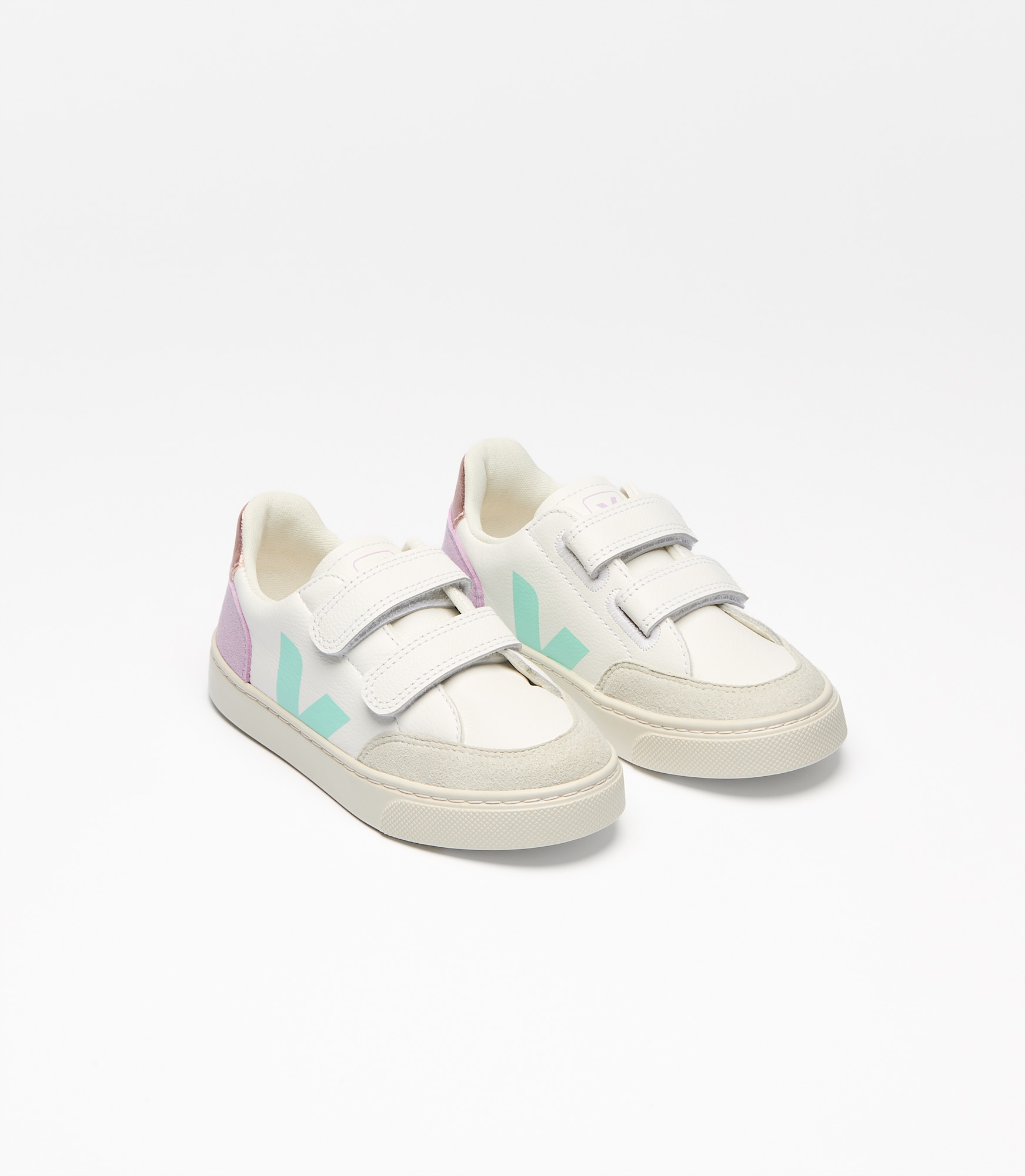 スニーカー V-12 SNEAKERS Veja V-12 Sneakers - Leather White Sable Sneakers (Size 6/37