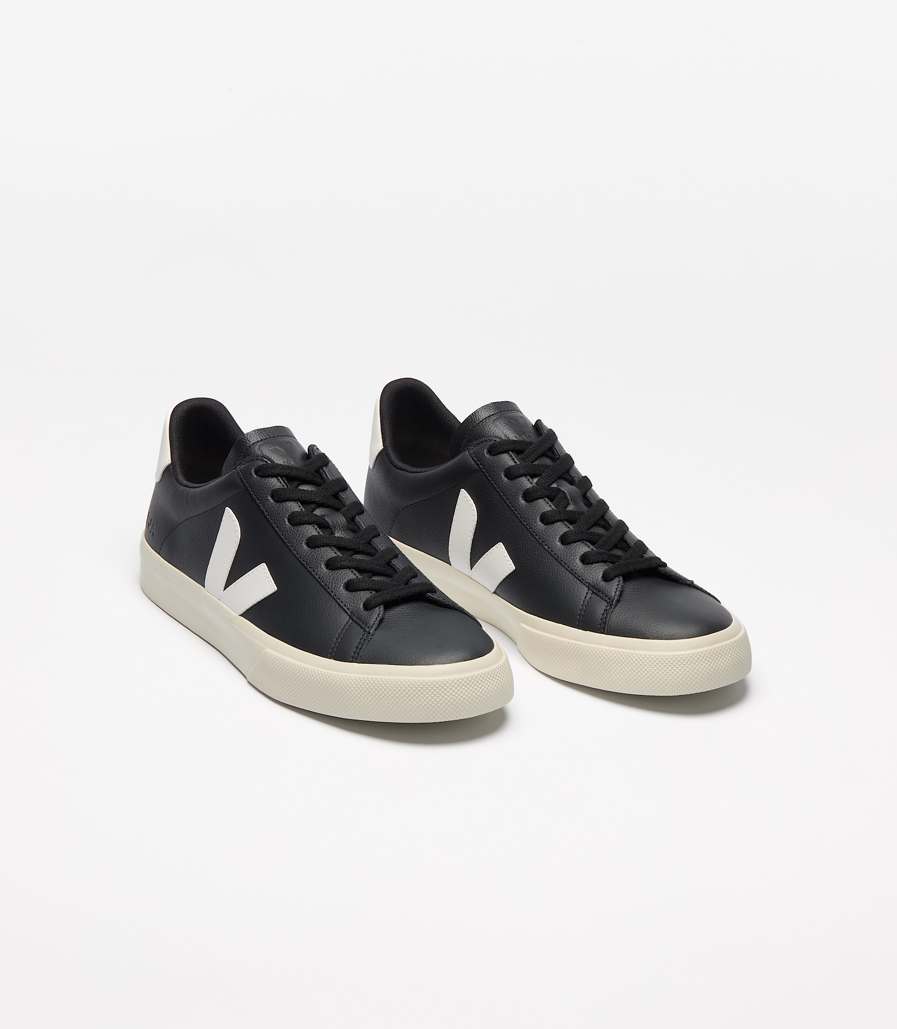スニーカー VEJA CHROMEFREE CAMPO LEATHER SNEAKERS (CP0501215 BLACK) CAMPO LEATHER BLACK WHITE | VEJA