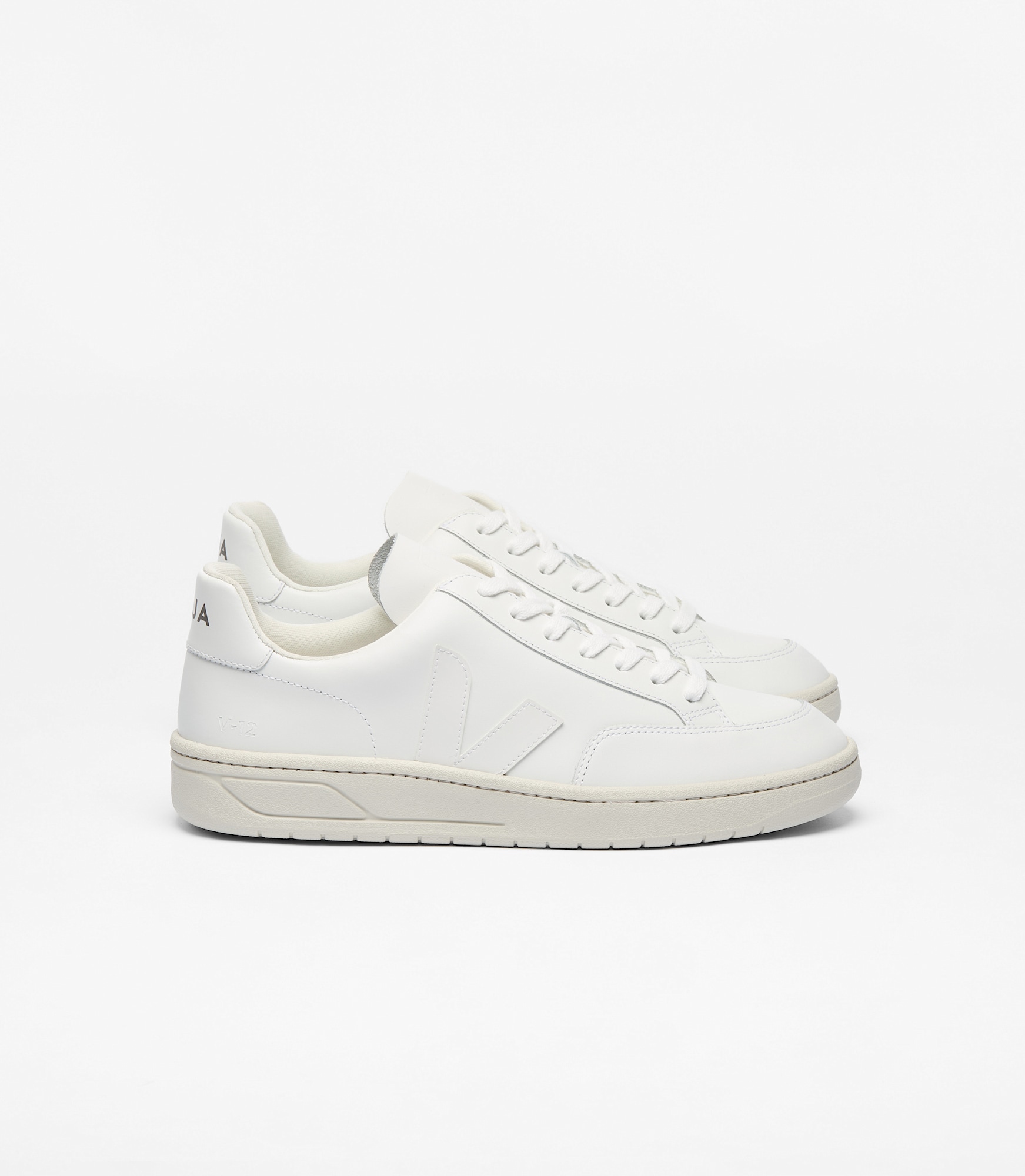スニーカー VEJA White leather V-95 sneakers (QZ2003683 EXTWHINAT) V-95 LEATHER WHITE NATURAL | VEJA