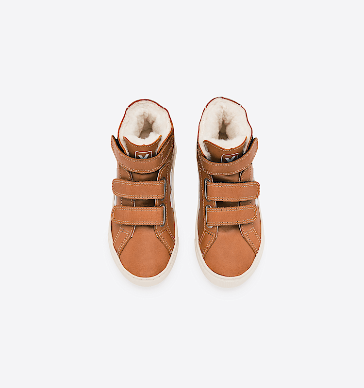 veja sneakers small-esplar-mid-fur 毛皮 褐色 MF0800333 Top view