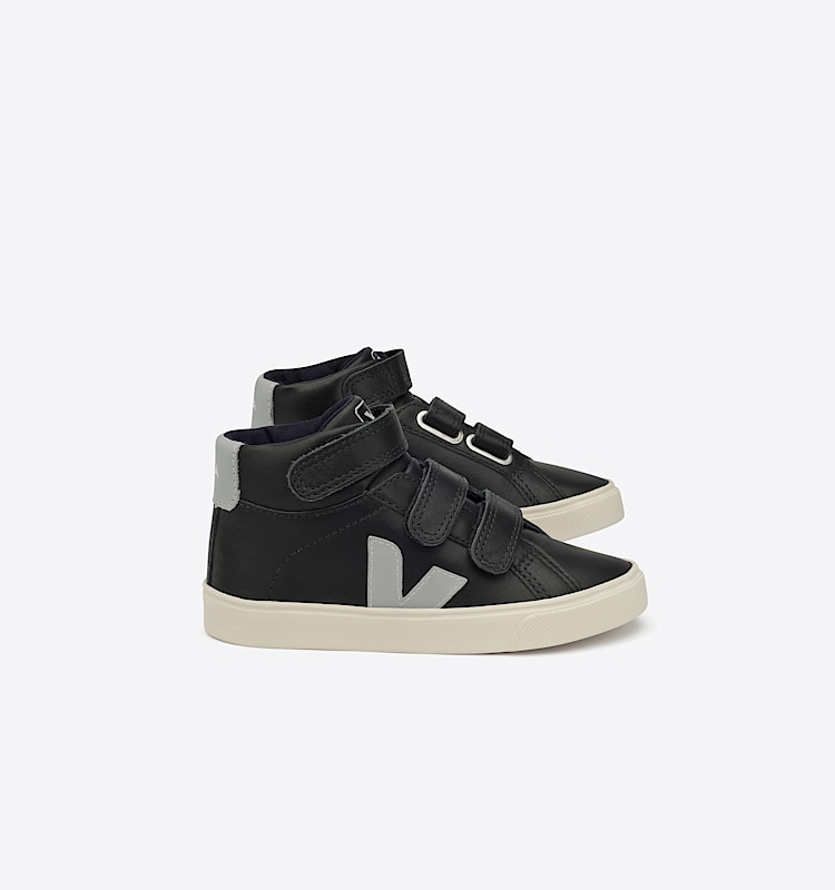 veja sneakers small-esplar-mid couro preto MV0201005 Lateral view