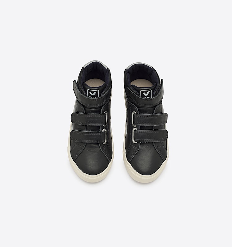 veja sneakers small-esplar-mid couro preto MV0201005 Top view