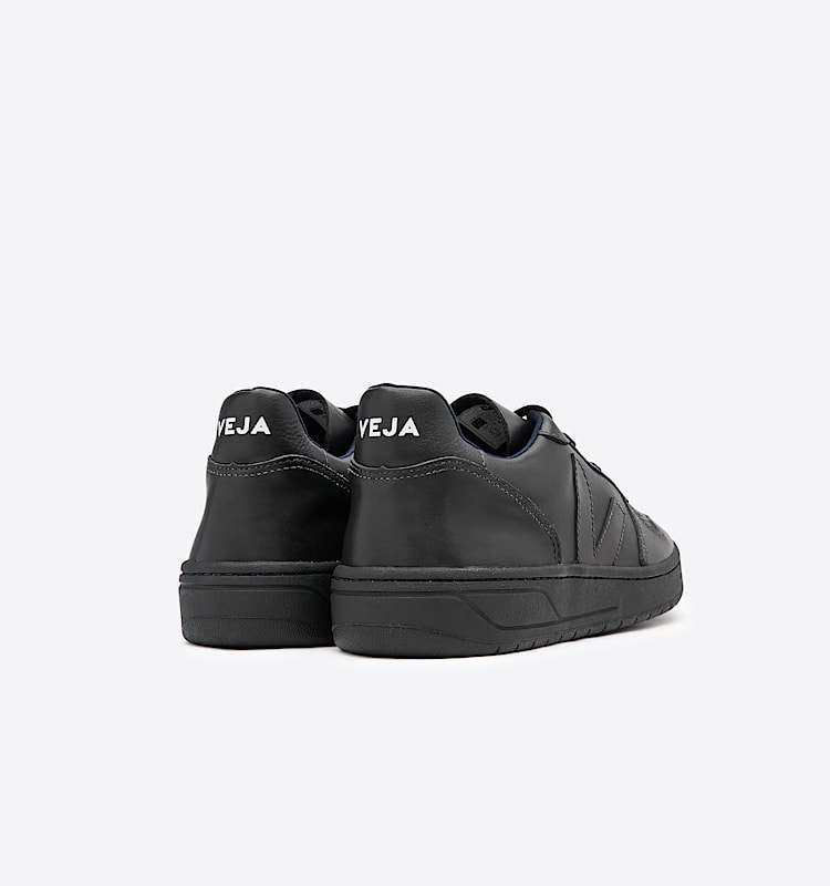 veja sneakers v-10 couro preto VX0200001 Back view