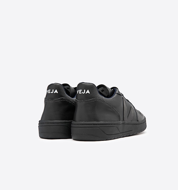 veja sneakers v-10 皮革 黑色 VX0200001 Back view