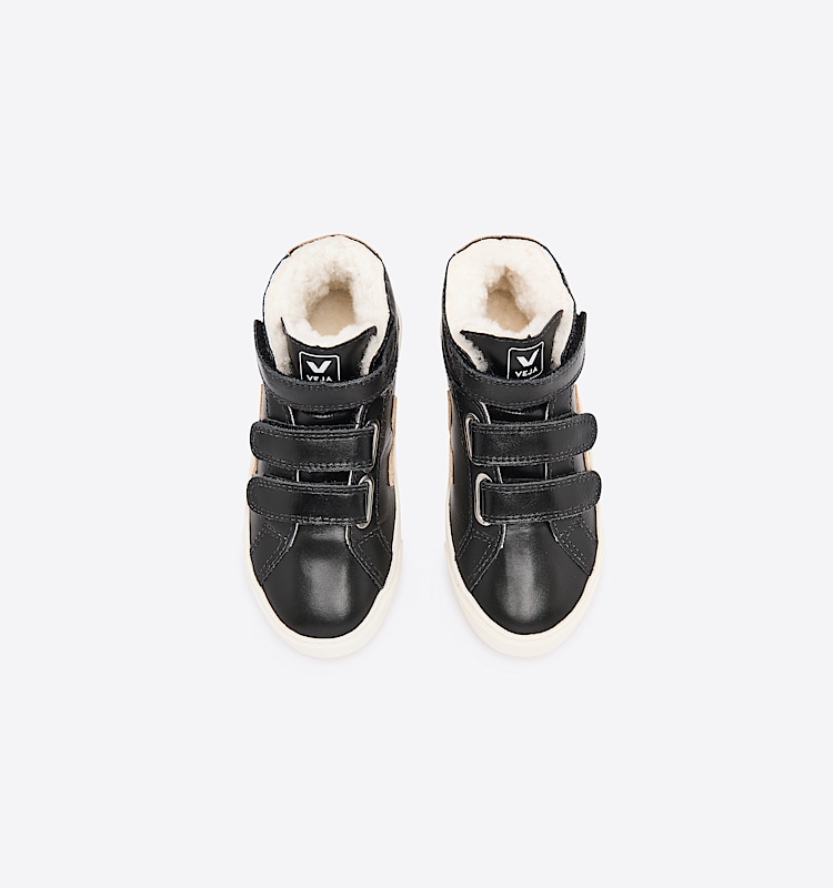 veja sneakers small-esplar-mid-fur 毛皮 黑色 MF0801336 Top view