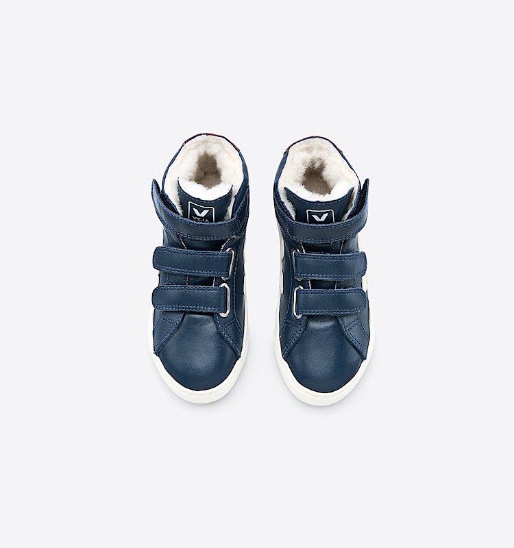 veja sneakers small-esplar-mid-fur felpudo azul MF0801493 Top view