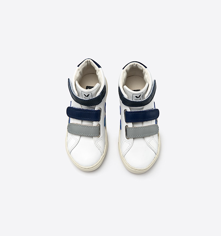 veja sneakers small-esplar-mid couro branco MV0201509 Top view