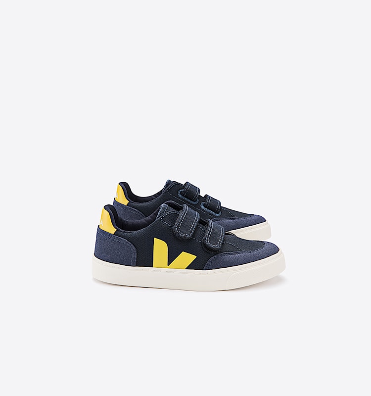 veja sneakers small-v-12 bio-baumwolle blau XV0101235 Lateral view