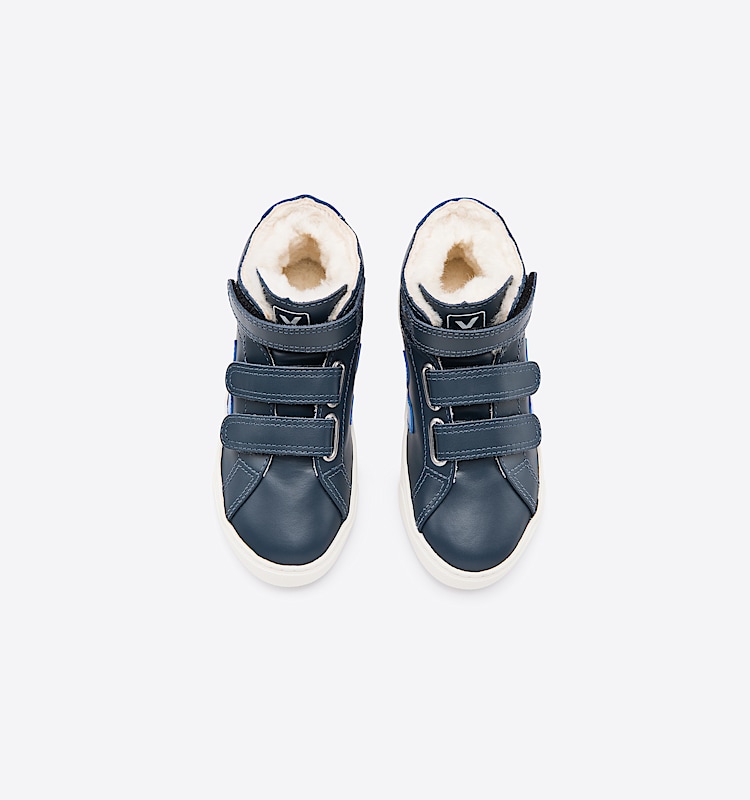 veja sneakers small-esplar-mid-fur forro azul MF0801708 Top view