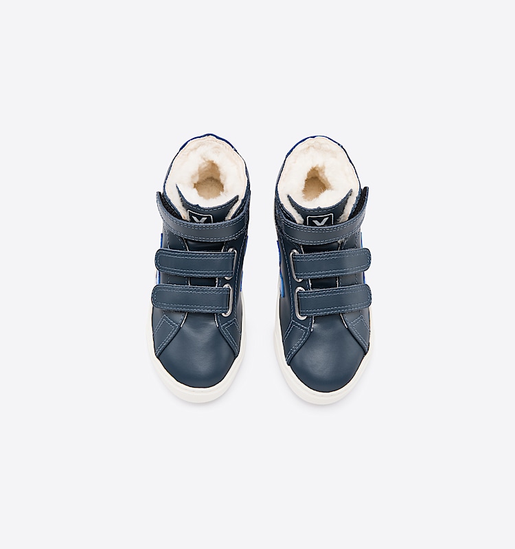 veja sneakers small-esplar-mid-fur fured blau MF0801708 Top view