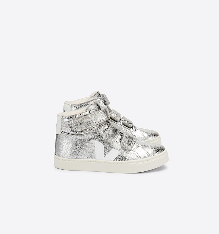 veja sneakers small-esplar-mid-fur felpudo prateado MF0902723 Lateral view