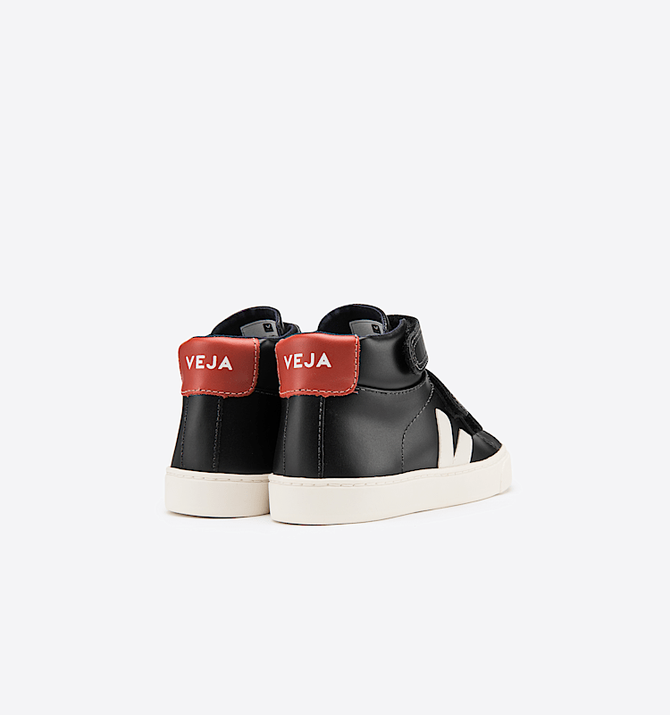 veja sneakers small-esplar-mid couro preto MV0201703 Back view