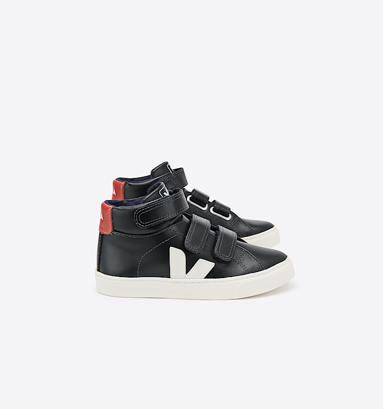 veja sneakers small-esplar-mid couro preto MV0201703 Lateral view