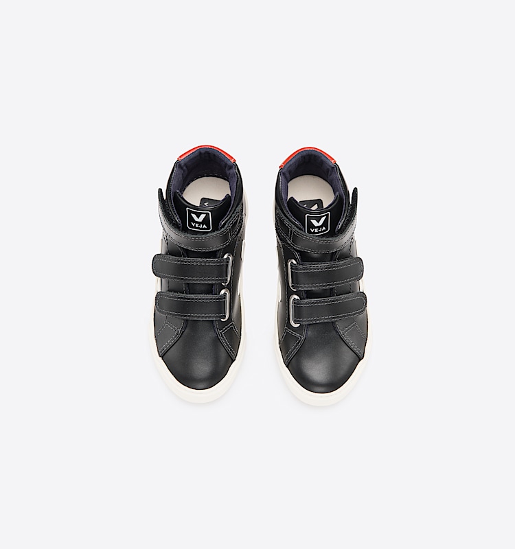 veja sneakers small-esplar-mid cuero negro MV0201703 Top view