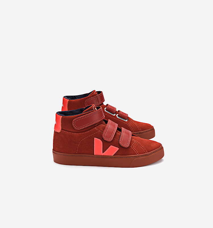 veja sneakers small-esplar-mid 麂皮 红色 MV0301767 Lateral view