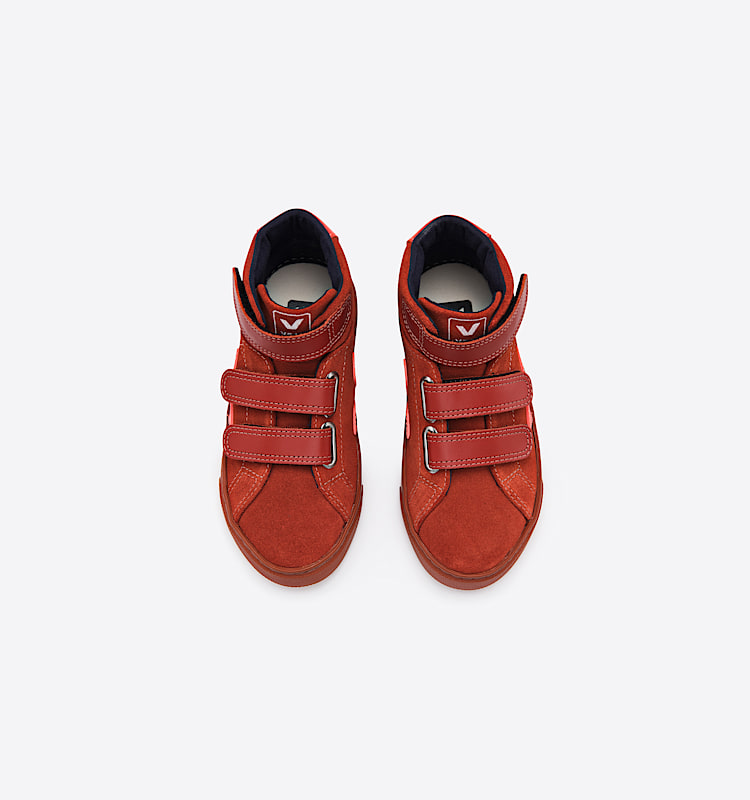 veja sneakers small-esplar-mid 麂皮 红色 MV0301767 Top view