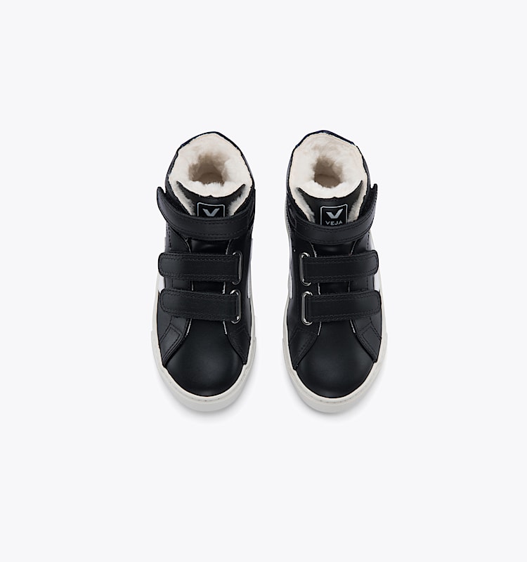 veja sneakers small-esplar-mid-fur forro negro MF0802035 Top view