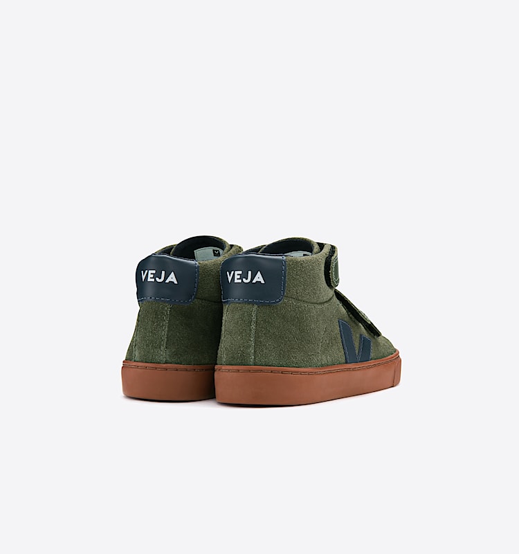 veja sneakers small-esplar-mid 麂皮 绿色 MV0301772 Back view