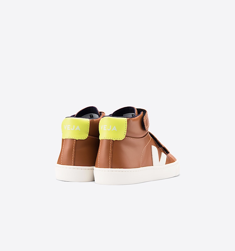 veja sneakers small-esplar-mid 皮革 褐色 MV0202043 Back view