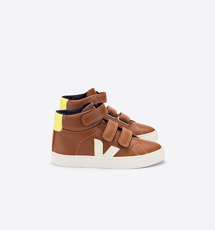 veja sneakers small-esplar-mid 皮革 褐色 MV0202043 Lateral view