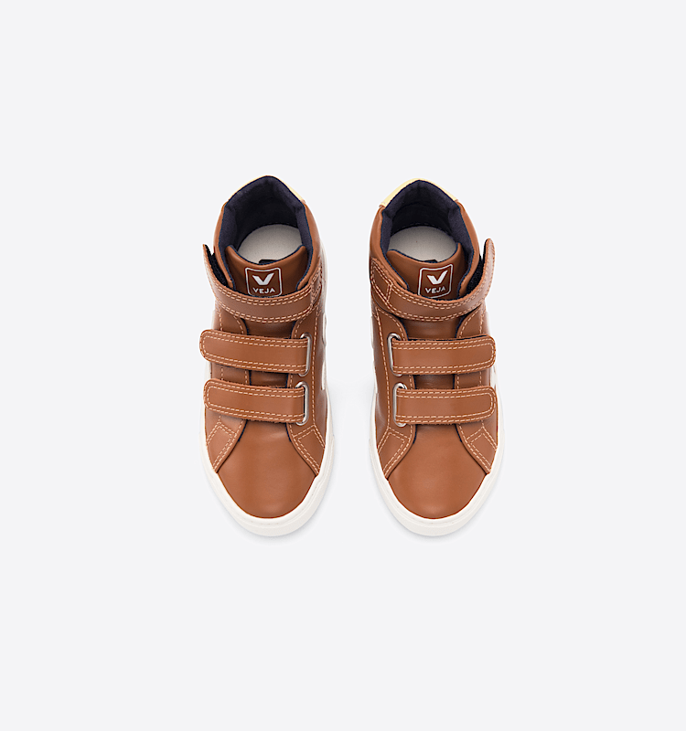 veja sneakers small-esplar-mid 皮革 褐色 MV0202043 Top view